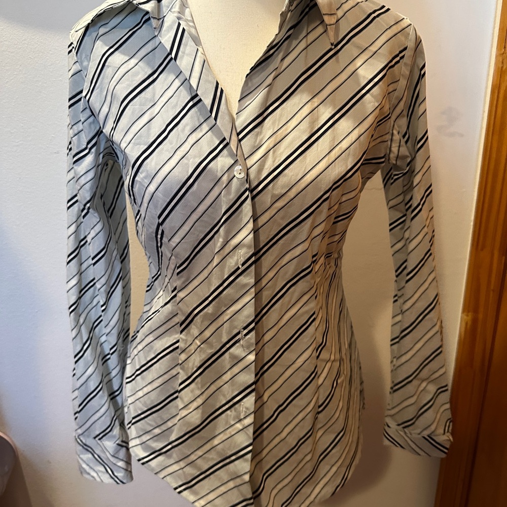 Striped Women's Button-Up Shirt